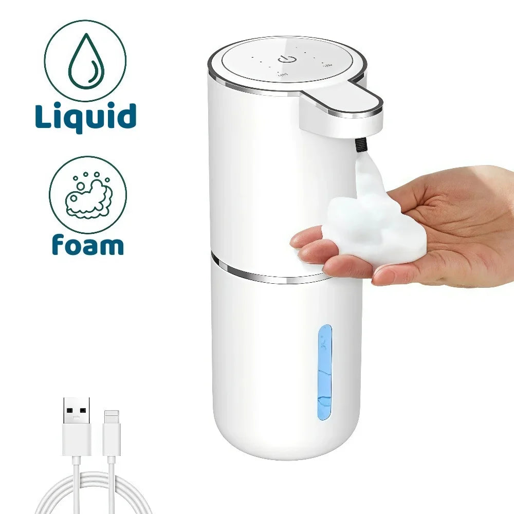 Automatic Liquid/Foam Soap Dispenser, Touchless Electric Dispenser, USB Rechargeable with Infrared Sensor for Bathroom and Kitchen