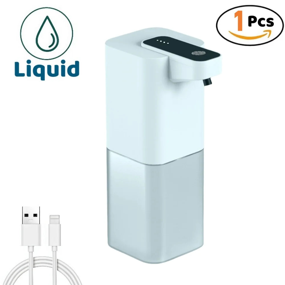 Automatic Liquid/Foam Soap Dispenser, Touchless Electric Dispenser, USB Rechargeable with Infrared Sensor for Bathroom and Kitchen