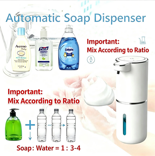 Automatic Liquid/Foam Soap Dispenser, Touchless Electric Dispenser, USB Rechargeable with Infrared Sensor for Bathroom and Kitchen