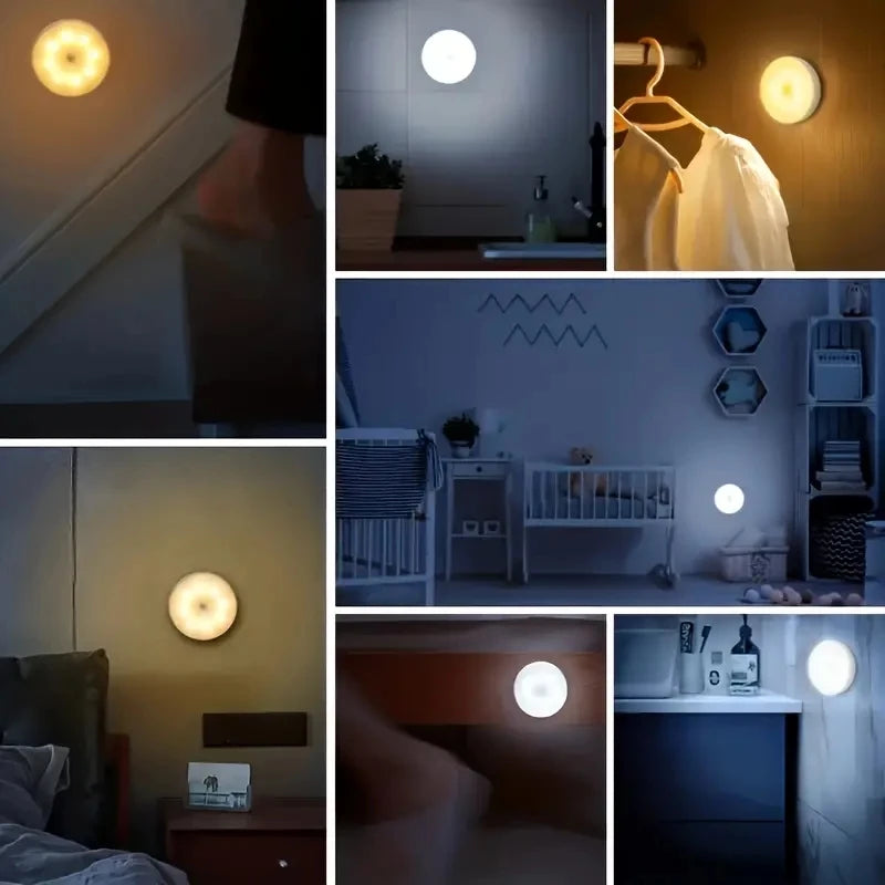 Motion Sensor Night Light - Wireless LED Detector Lamp for Bedroom Staircase Closet and Room Decor