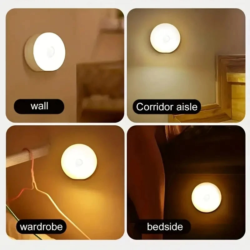 Motion Sensor Night Light - Wireless LED Detector Lamp for Bedroom Staircase Closet and Room Decor