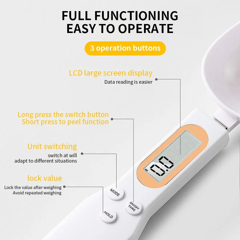 Mini Spoon Scale Digital Kitchen Scale Electronic 0.1-500g Cooking Powder Weight Measure Spoon