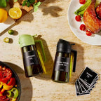 2-in-1 Glass Oil Dispenser & Sprayer - 470ml/16oz Leakproof Olive Oil Sprayer Bottle for Cooking, Air Fryer, BBQ, Baking, Salad