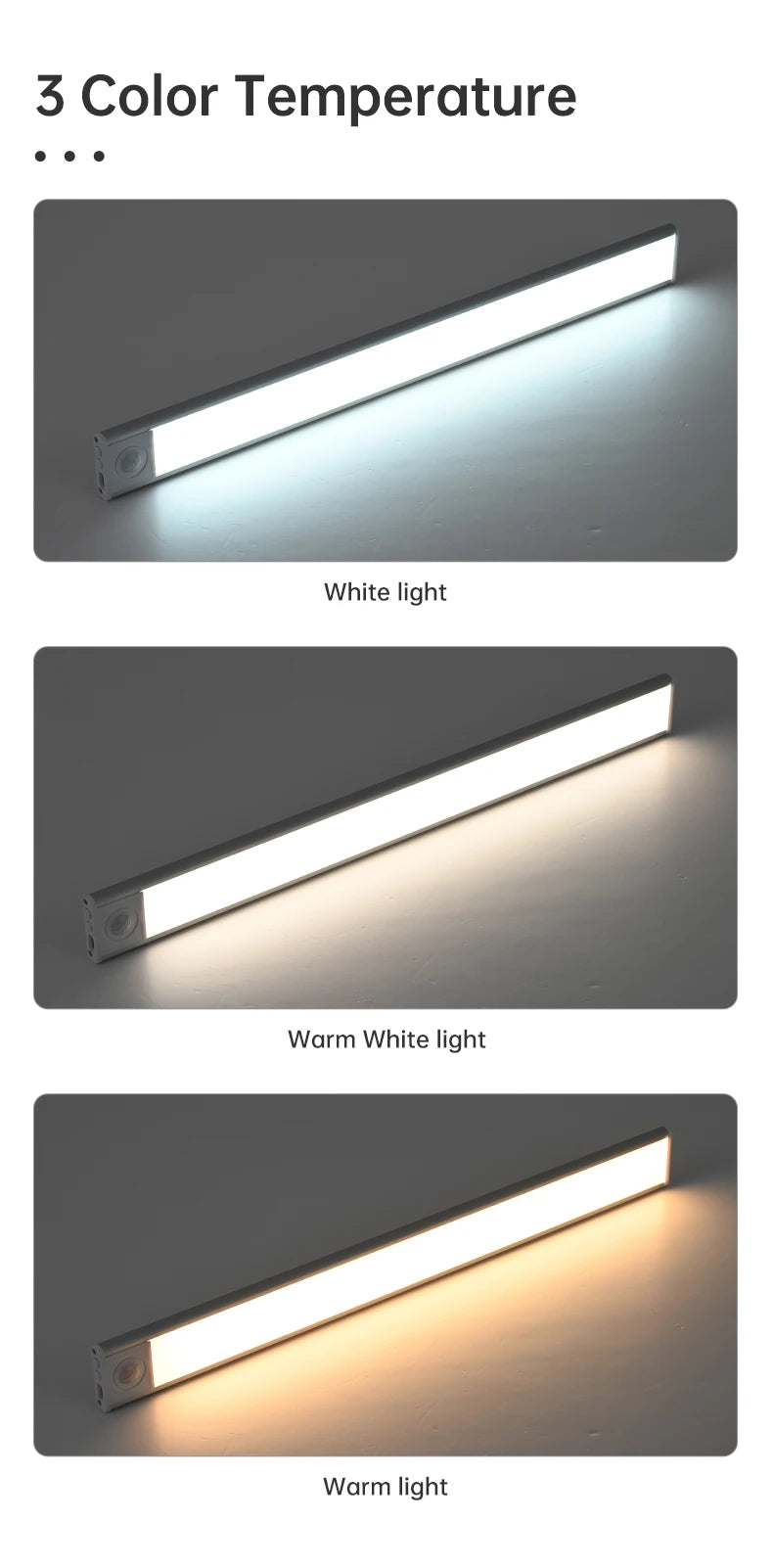 LED Motion Sensor Dark Areas  USB Under Cabinet Light For Kitchen Cabinet Bedroom Wardrobe Bathroom Mirror Sensor Indoor Lighting