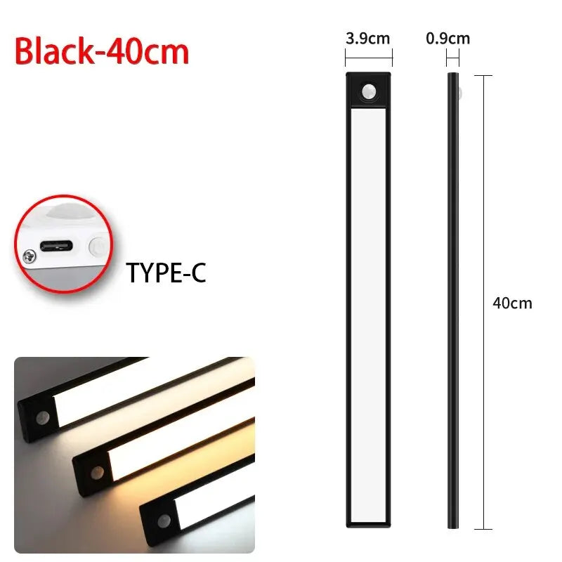 LED Motion Sensor Dark Areas  USB Under Cabinet Light For Kitchen Cabinet Bedroom Wardrobe Bathroom Mirror Sensor Indoor Lighting