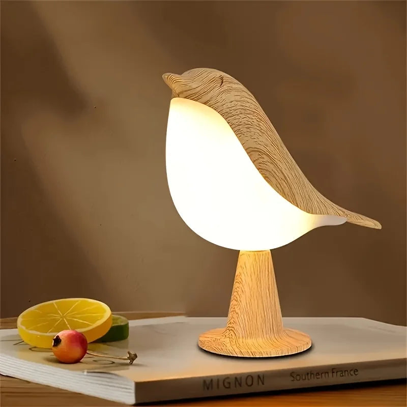 LED Touch - Control Bird Lamp - Art Deco, 3-Levels Dimmable, USB-Cordless with Rechargeable Battery