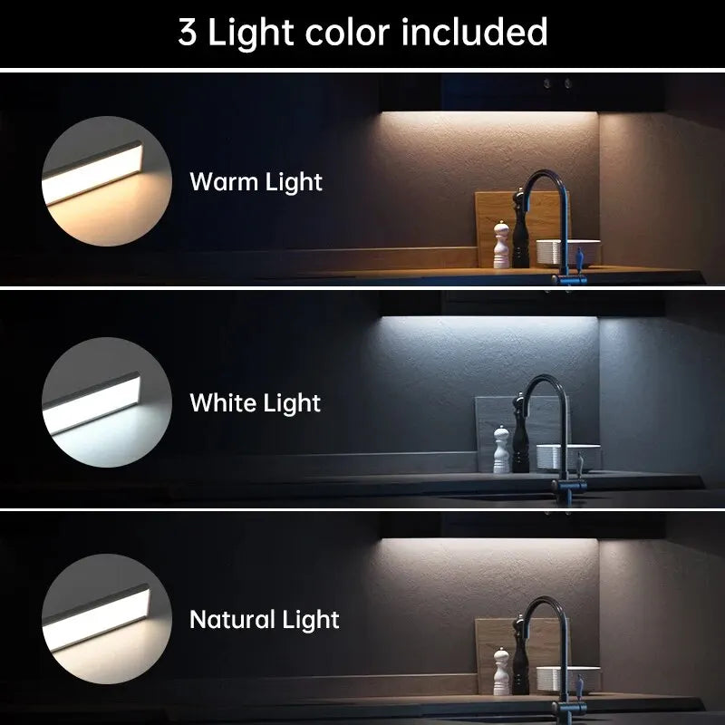 LED Motion Sensor Dark Areas  USB Under Cabinet Light For Kitchen Cabinet Bedroom Wardrobe Bathroom Mirror Sensor Indoor Lighting