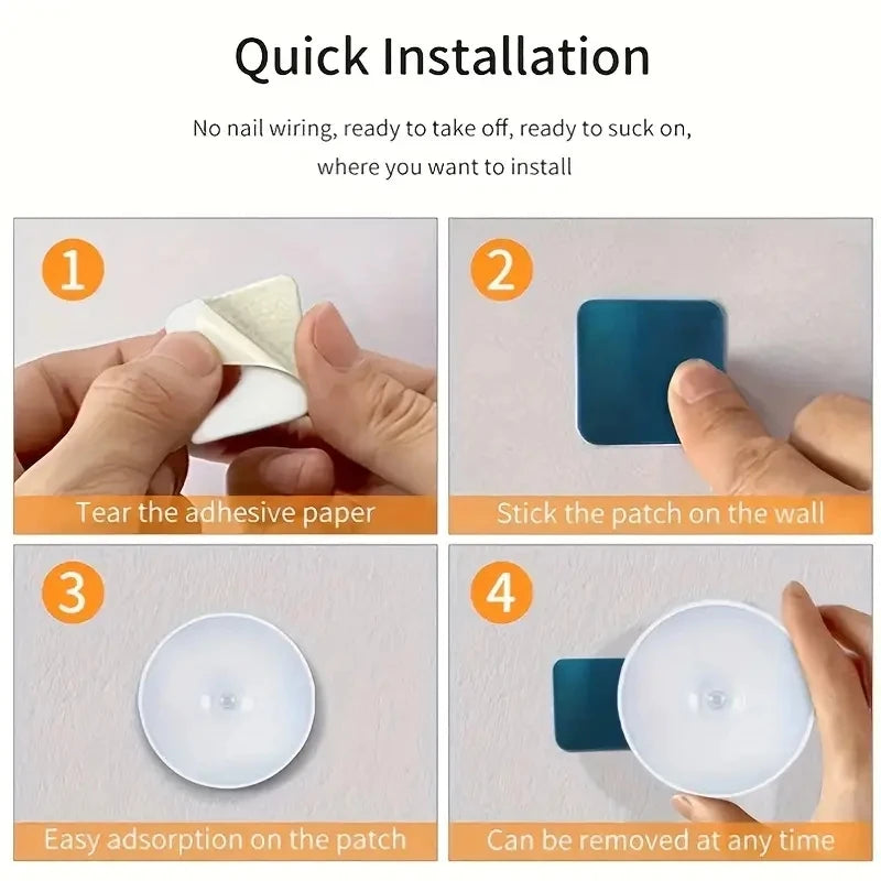 Motion Sensor Night Light - Wireless LED Detector Lamp for Bedroom Staircase Closet and Room Decor