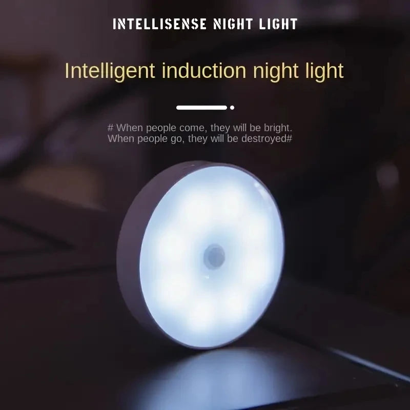 Motion Sensor Night Light - Wireless LED Detector Lamp for Bedroom Staircase Closet and Room Decor