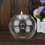 Elegant Round Glass Tealight Candle Holders - European Style Centerpiece for Christmas, Halloween & Wedding Parties