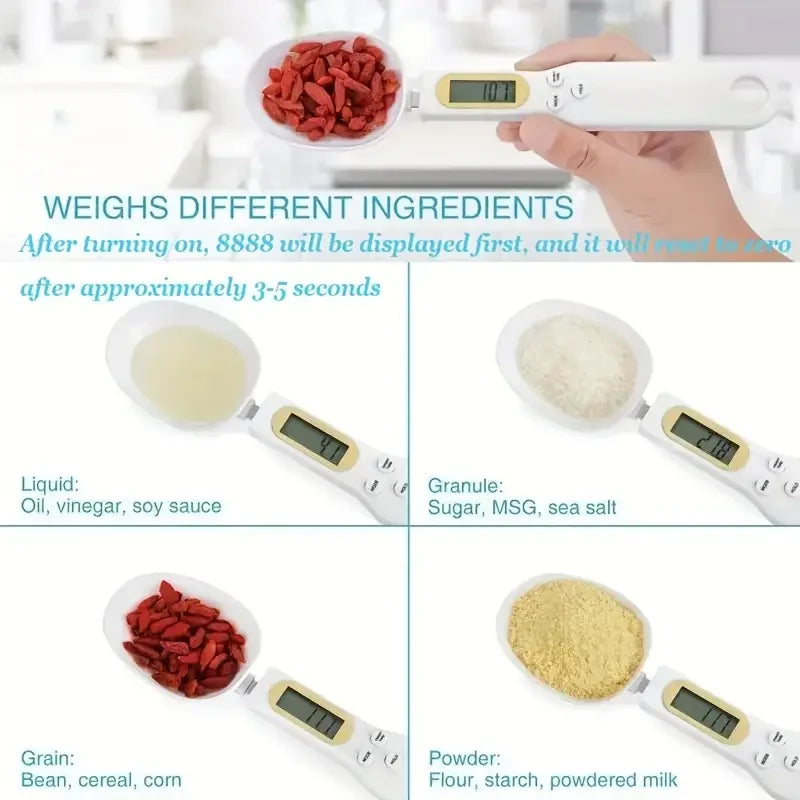 Mini Spoon Scale Digital Kitchen Scale Electronic 0.1-500g Cooking Powder Weight Measure Spoon