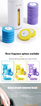 Wall-mounted Disposable Toilet Brush with Replaceable, Bathroom Cleaning Tools WC
