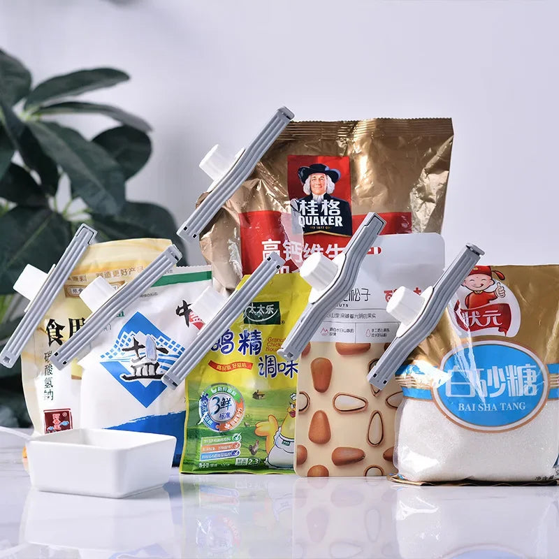 Kitchen Sealing Clip Screw Cap Seasoning Bag for Milk Powder Salt Snack Food Preservation Gadget Accessory