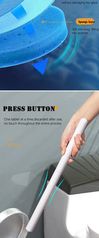 Wall-mounted Disposable Toilet Brush with Replaceable, Bathroom Cleaning Tools WC