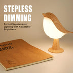 LED Touch - Control Bird Lamp - Art Deco, 3-Levels Dimmable, USB-Cordless with Rechargeable Battery