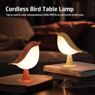 LED Touch - Control Bird Lamp - Art Deco, 3-Levels Dimmable, USB-Cordless with Rechargeable Battery