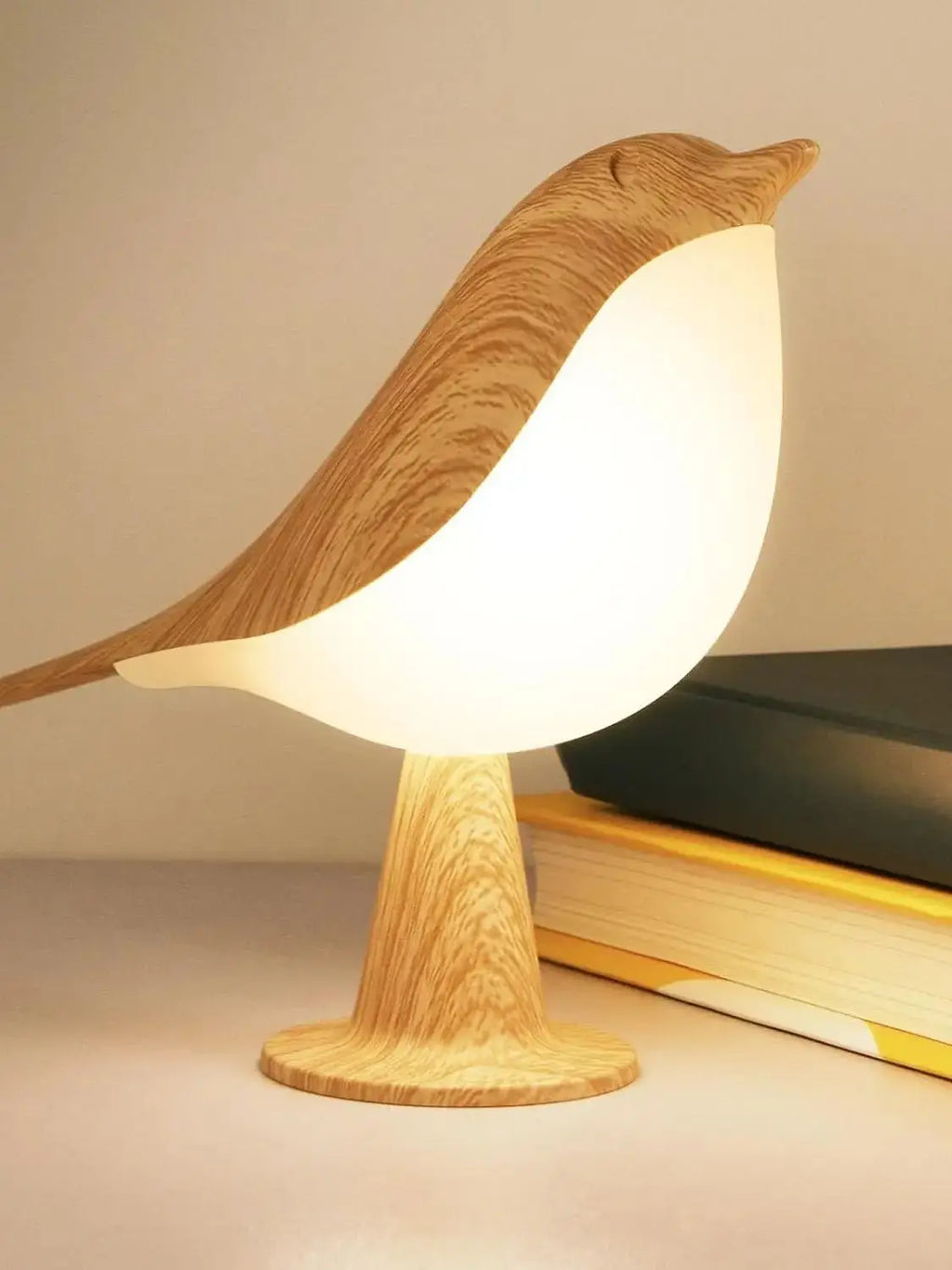 LED Touch - Control Bird Lamp - Art Deco, 3-Levels Dimmable, USB-Cordless with Rechargeable Battery