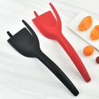 2 in 1 Grip Flip Spatula Tongs Egg Flipper Spatula Nylon Non Stick Coating Pancake Fish French Toast Omelet Making Tool