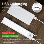 LED Motion Sensor Dark Areas  USB Under Cabinet Light For Kitchen Cabinet Bedroom Wardrobe Bathroom Mirror Sensor Indoor Lighting